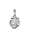 Pendentif Chimento Tradition en or blanc avec le visage du Christ et des images sacrées