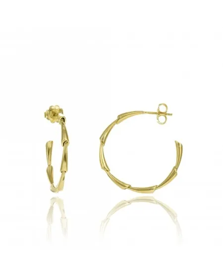 Boucles d'oreilles Chimento Bamboo Liberty en or jaune