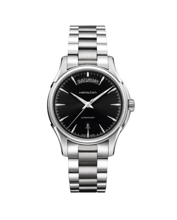 Orologio Hamilton Jazzmaster Day Date Auto con Quadrante Nero e Cinturino in Acciaio