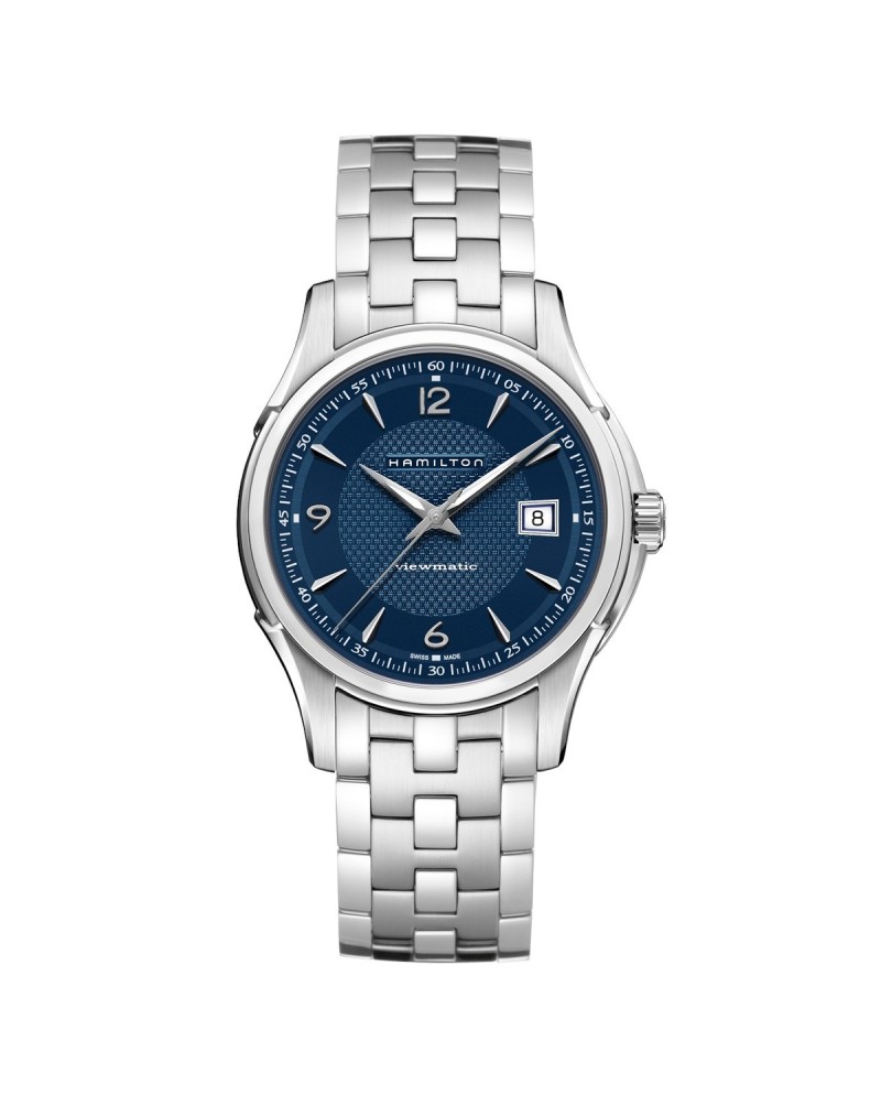 Hamilton Jazzmaster Viewmatic Auto Watch with Blue Dial and Steel Strap
