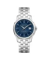 Hamilton Jazzmaster Viewmatic Auto Watch with Blue Dial and Steel Strap