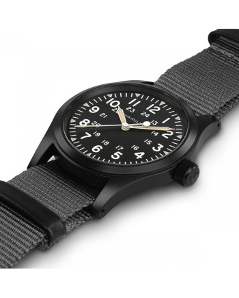 Orologio Hamilton Khaki Field Mechanical con Cinturino in Tessuto Grigio