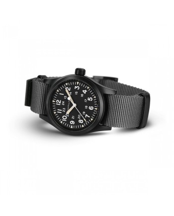 Orologio Hamilton Khaki Field Mechanical con Cinturino in Tessuto Grigio