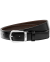 Cintura Montblanc in Pelle Double Face con Fibbia Incurvata