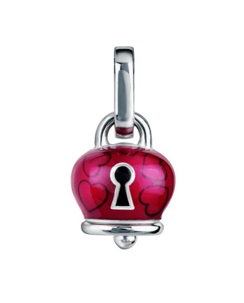 Anello Chantecler Et Voilà con Campanella in Argento e Smalto Rosso