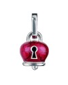 Anello Chantecler Et Voilà con Campanella in Argento e Smalto Rosso