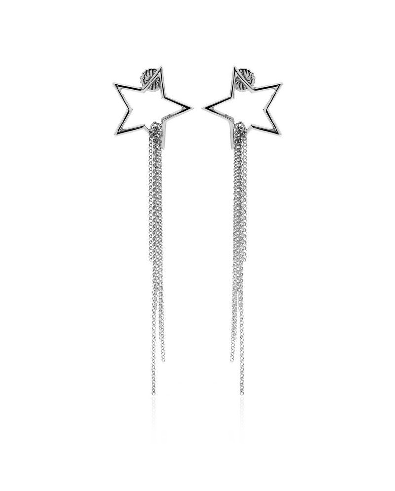 Boucles d'oreilles pendantes Éclat Allure en argent étoile