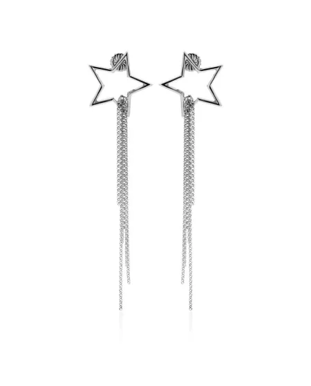Boucles d'oreilles pendantes Éclat Allure en argent étoile