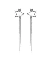 Boucles d'oreilles pendantes Éclat Allure en argent étoile