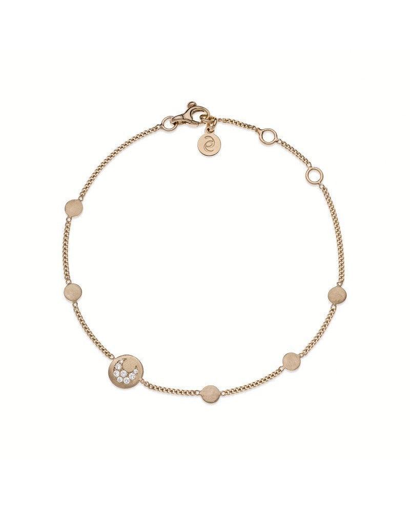Bracelet Éclat en argent Icegold avec pendentif lune