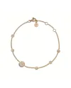Eclat Bracelet in Icegold Silver with Moon Pendant