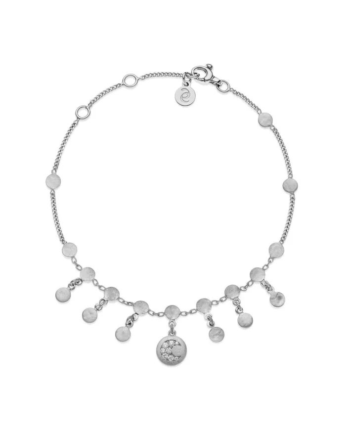Bracciale Eclat In Argento con Ciondoli Pendenti con Luna
