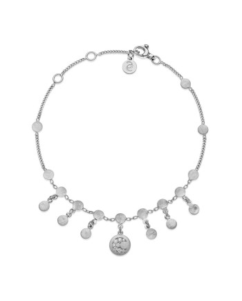 Eclat Silver Bracelet with Moon Pendants