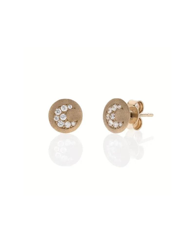 Boucles d'oreilles clous en argent Icegold Eclat avec pierres de lune naturelles