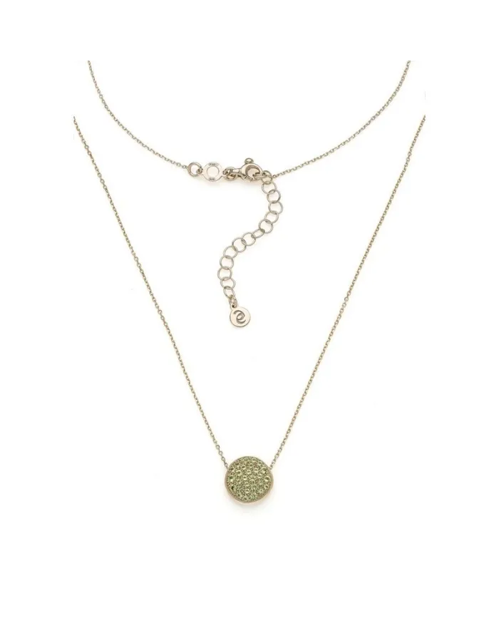 Collier Eclat Silver & Colors Icegold en argent avec pendentif en zircon jaune