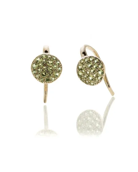 Eclat Silver & Colors Earrings in Icegold Silver with Yellow Zircons
