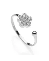 Bague Éclat Silver Fantasy en argent avec fleur et zircons blancs
