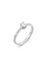 Ponte Vecchio White Gold Ring with Diamonds - Benvenuto Collection
