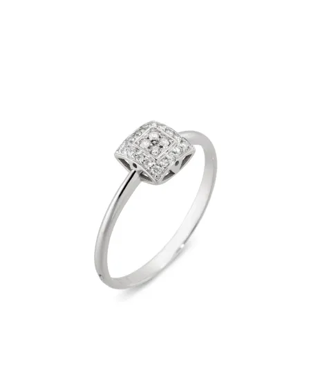 Ponte Vecchio White Gold Ring with Diamonds - Aldebaran Collection