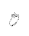 Anello Ponte Vecchio in Oro Bianco e Diamanti Taglio Fiore - collezione Benvenuto