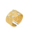 Ponte Vecchio 12-strand yellow gold and diamond bracelet - Nobile collection