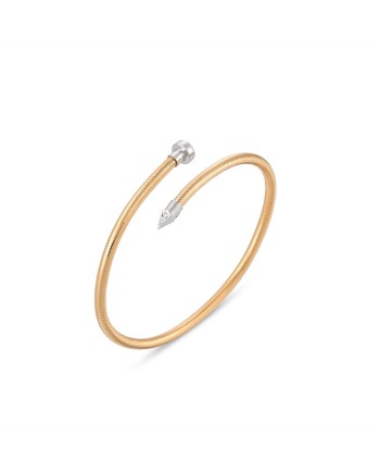 Ponte Vecchio yellow gold and diamond bangle - Nobile collection