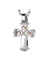Zancan Insignia necklace with cross pendant in silver and gold EXB442