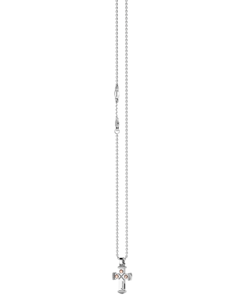 Collier Zancan Insignia avec pendentif croix en argent et or EXB442