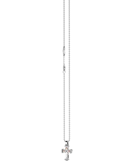 Zancan Collana Insignia con ciondolo a Croce in argento e oro EXB442