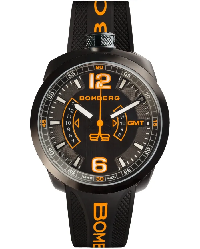 Bomberg Bolt-68 GTM Orange men's wristwatch BS45GMTPBA026.3