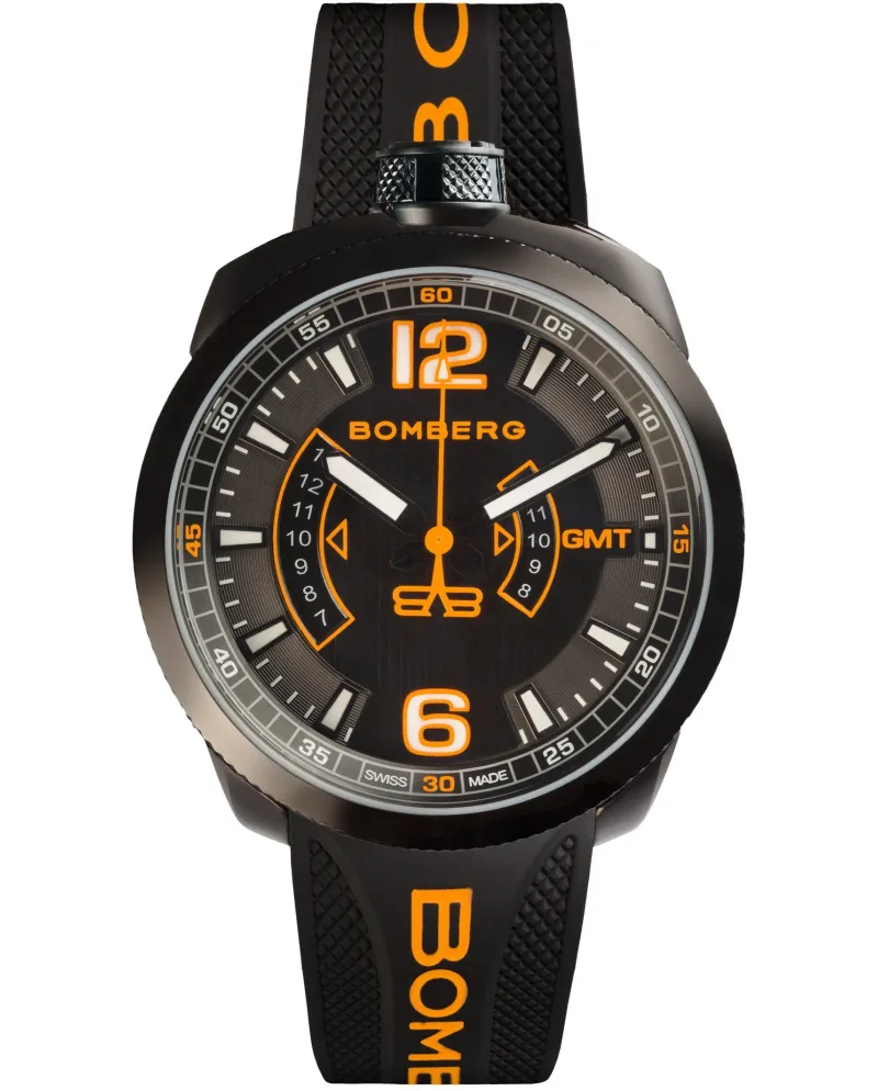 Bomberg Bolt-68 GTM Orange men's wristwatch BS45GMTPBA026.3