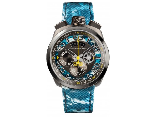Bomberg Bolt 68 Cronografo Camo Pacific Blue orologio da polso uomo